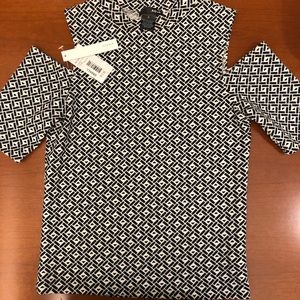 Aqua Cold Shoulder Top